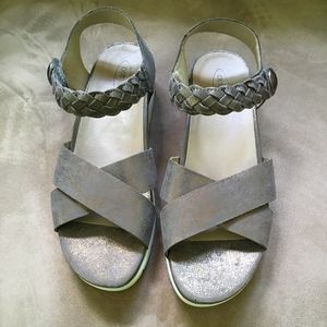 Aetrex Piper Braided Quarter Strap - Brass- size 9